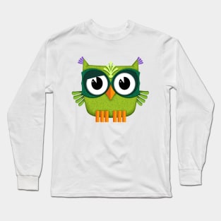 Cute Green Owl Long Sleeve T-Shirt